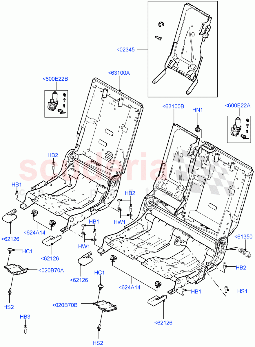 Rear Seat Base(With 60/40 Manual Fold Thru Rr Seat,With 60/40 Power Fold Thru Rr Seat) of Land Rover Land Rover Range Rover (2012-2021) [4.4 DOHC Diesel V8 DITC]