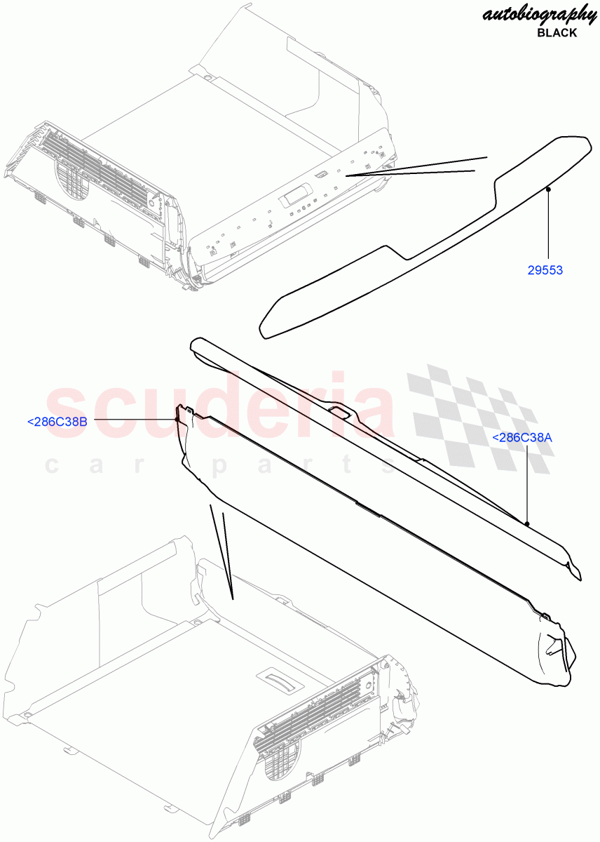Back Door/Tailgate Trim Panels(Autobiography Black / SV Autobiography)(Bright Trunk Lid Finisher,Trunk Lid Finisher - Graphite Atlas,Trunk Lid Finisher - Atlas)((V)FROMEA000001) of Land Rover Land Rover Range Rover (2012-2021) [3.0 I6 Turbo Diesel AJ20D6]