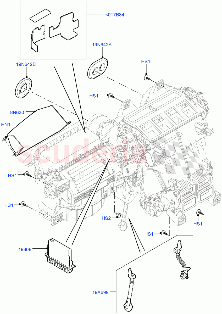 Heater/Air Cond.External Components(Main Unit) of Land Rover Land Rover Range Rover (2012-2021) [2.0 Turbo Petrol GTDI]