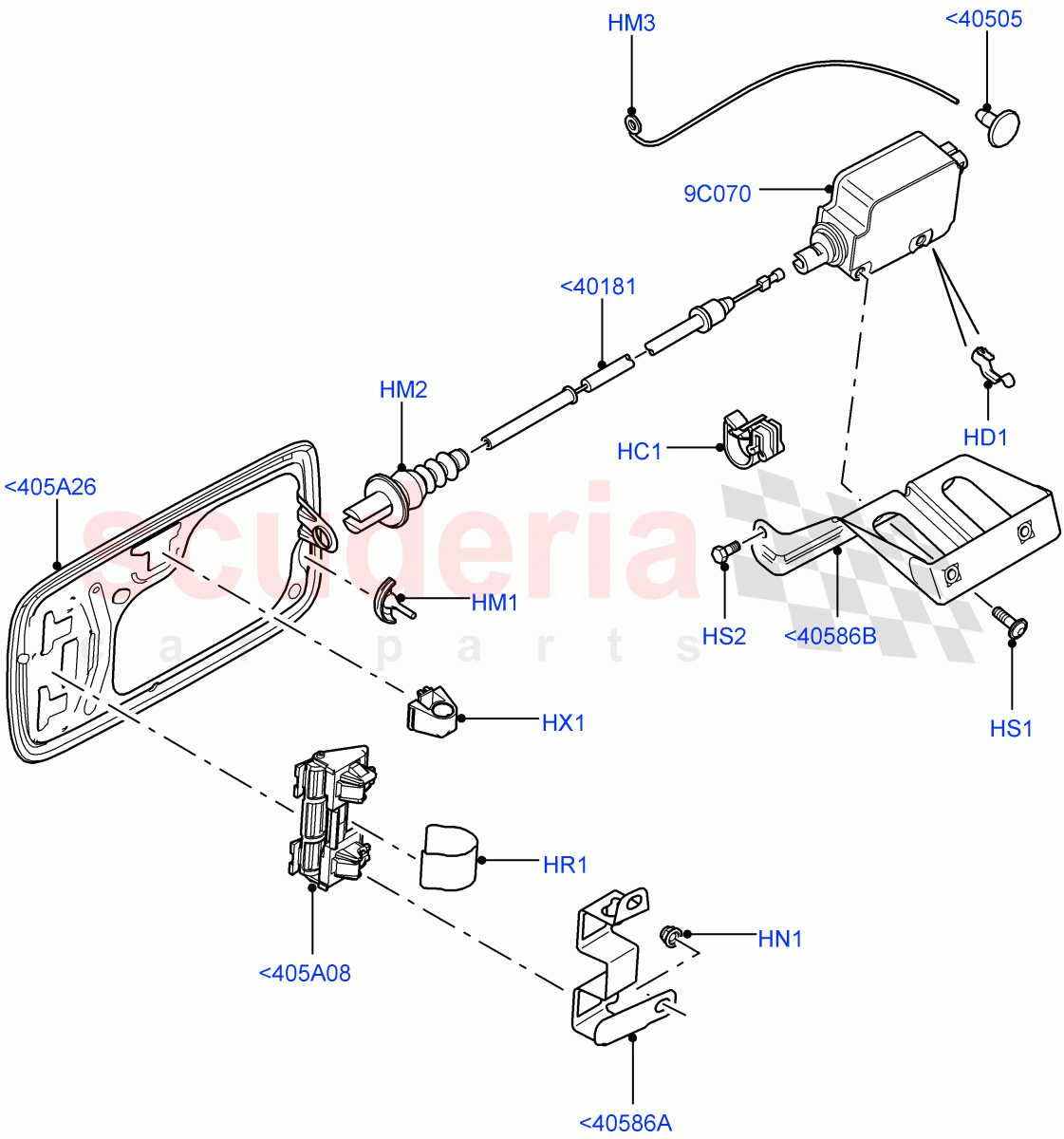 Fuel Tank Filler Door And Controls((V)FROMAA000001) of Land Rover Land Rover Range Rover (2010-2012) [5.0 OHC SGDI NA V8 Petrol]