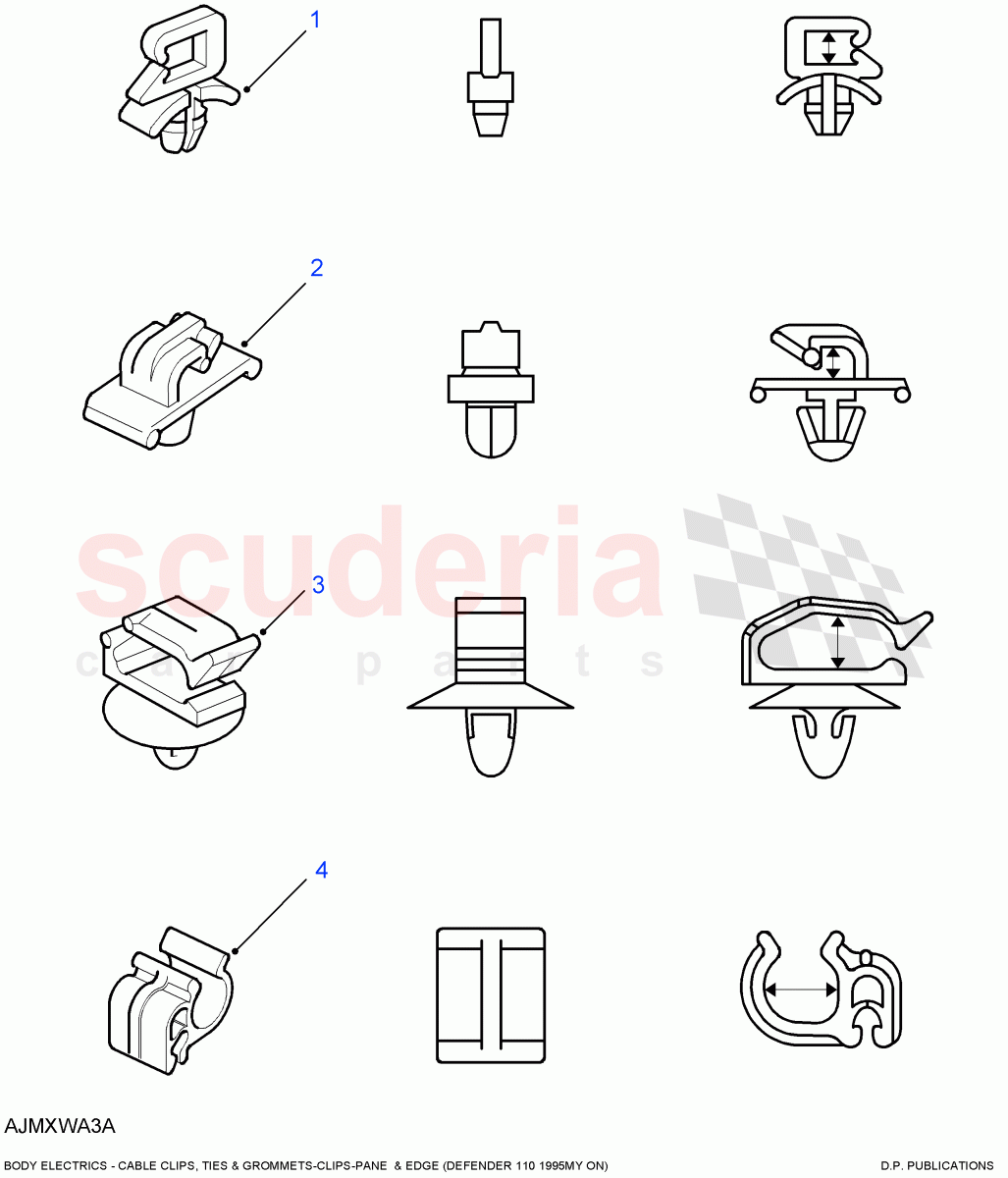 Clips-Panel & Edge((V)FROM7A000001) of Land Rover Land Rover Defender (2007-2016)