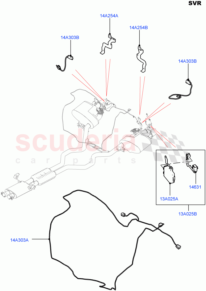 Vehicle Modules And Sensors(Exhaust)(SVR Version,SVR)((V)FROMFA000001) of Land Rover Land Rover Range Rover Sport (2014+) [2.0 Turbo Petrol GTDI]