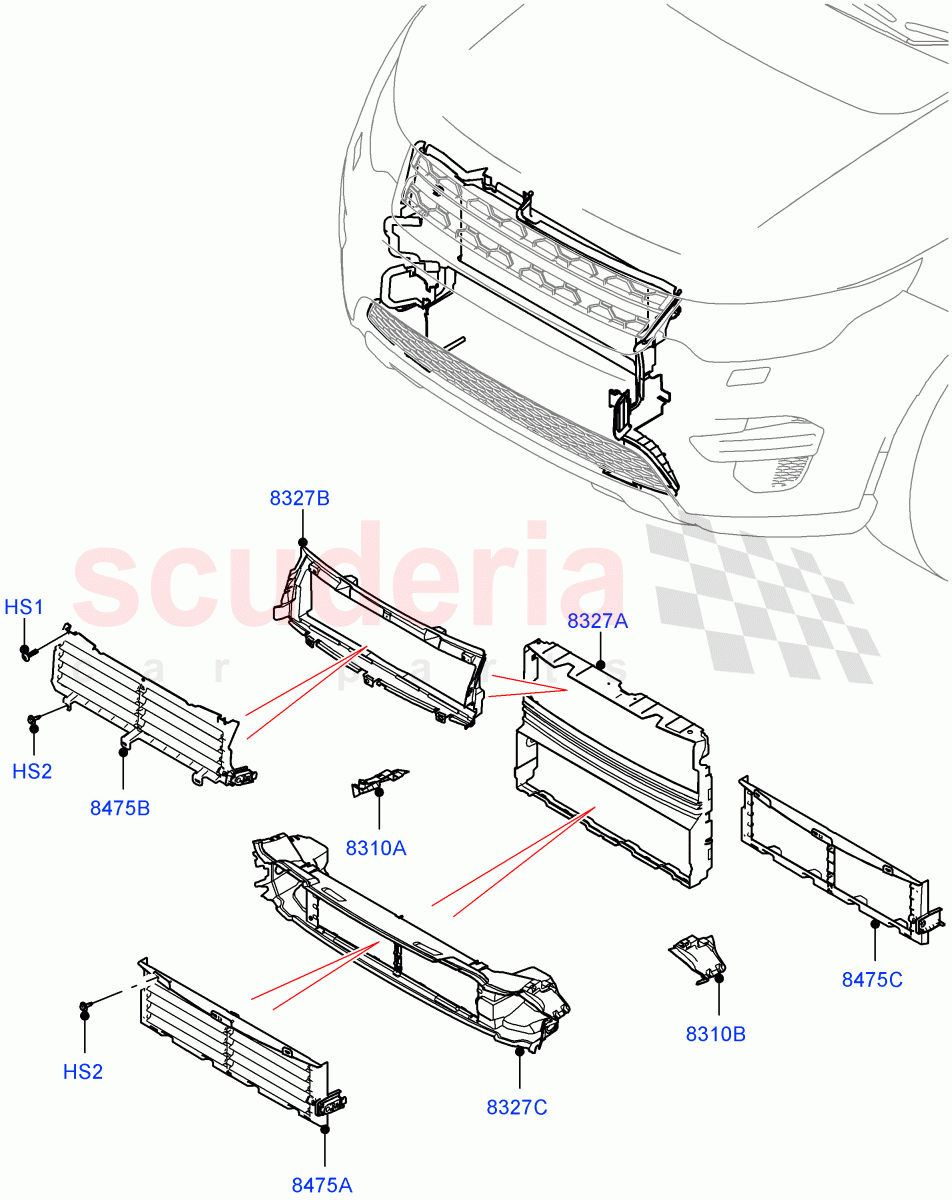 Air Deflectors(Changsu (China))((V)FROMKG446857) of Land Rover Land Rover Discovery Sport (2015+) [2.0 Turbo Petrol GTDI]