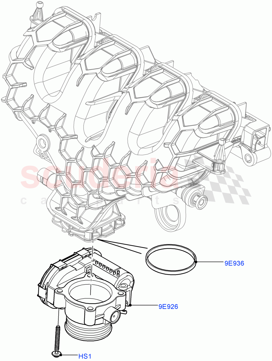 Throttle Housing(2.0L 16V TIVCT T/C 240PS Petrol,Changsu (China))((V)FROMEG000001) of Land Rover Land Rover Discovery Sport (2015+) [2.0 Turbo Petrol GTDI]