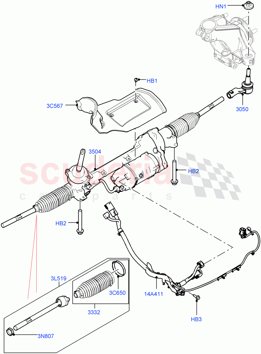 Steering Gear(Changsu (China))((V)FROMEG000001) of Land Rover Land Rover Range Rover Evoque (2012-2018) [2.0 Turbo Petrol AJ200P]