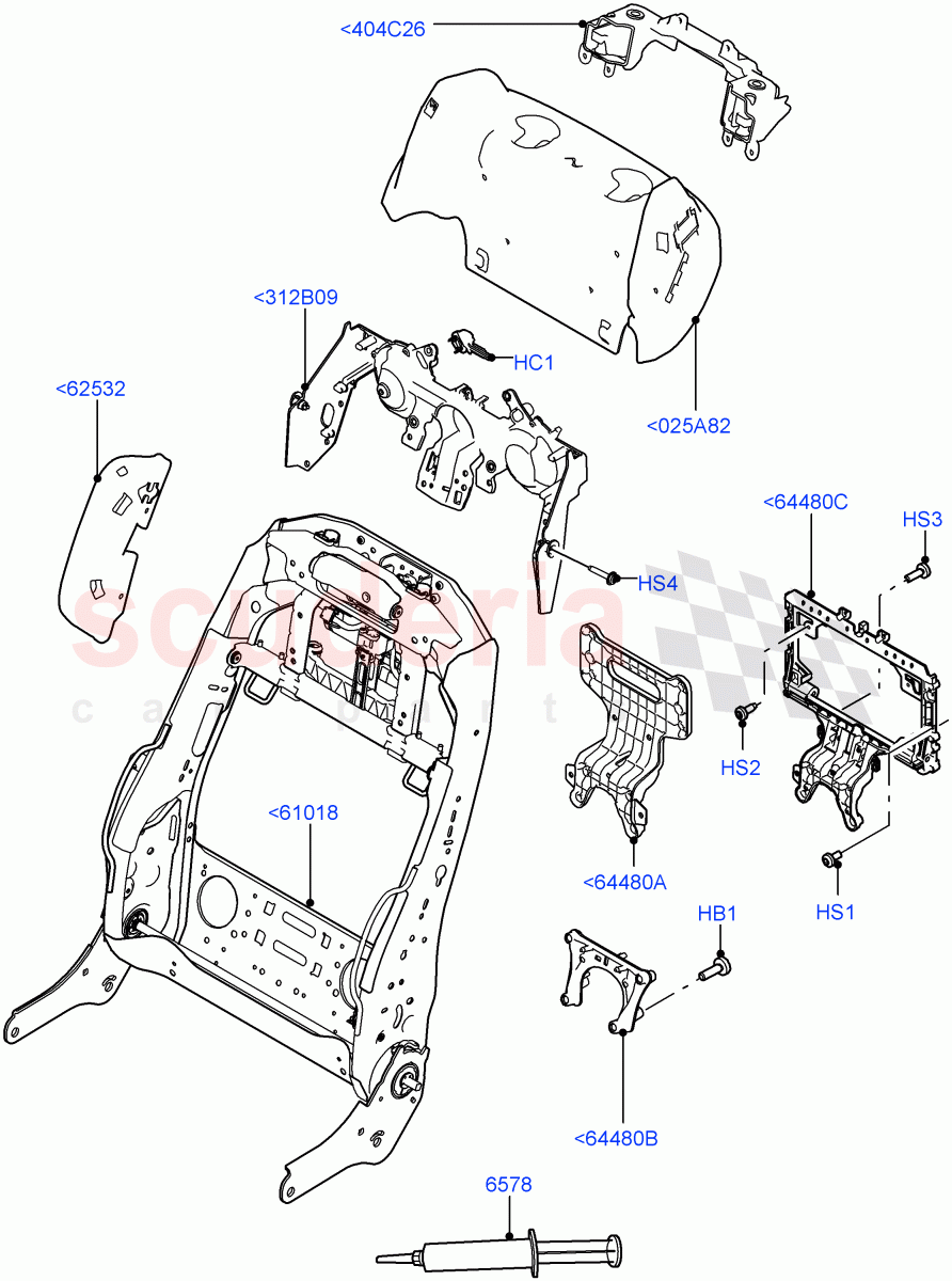 Front Seat Back(Articulated Squabs)((V)FROMEA000001,(V)TOHA999999) of Land Rover Land Rover Range Rover (2012-2021) [4.4 DOHC Diesel V8 DITC]