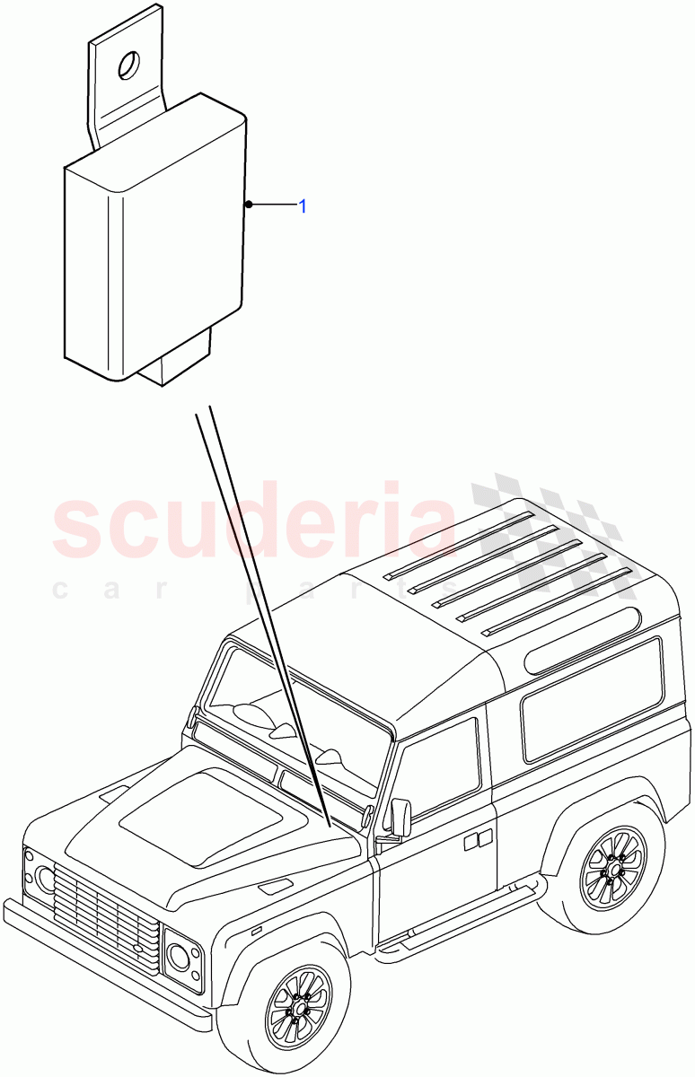 ECU-One Touch Rear Fog Lamp((V)FROM7A000001) of Land Rover Land Rover Defender (2007-2016)