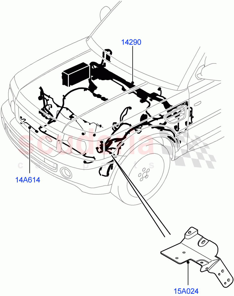 Electrical Wiring - Engine And Dash(Engine Compartment)((V)FROMCA000001) of Land Rover Land Rover Range Rover Sport (2010-2013) [3.6 V8 32V DOHC EFI Diesel]
