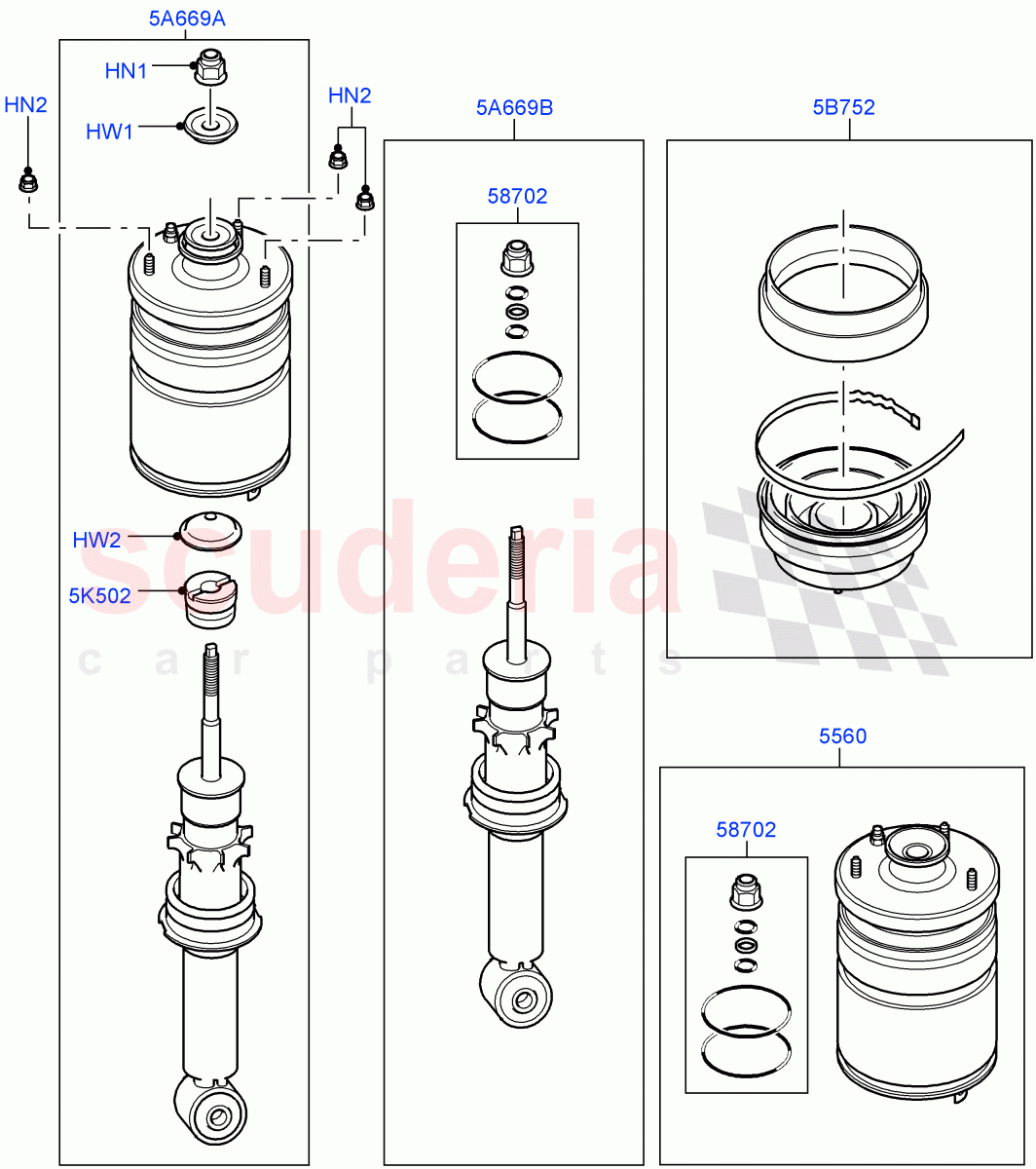 Rear Springs And Shock Absorbers(With Four Corner Air Suspension,Front Coil Rear Air Levelling 2Cal)((V)FROMAA000001) of Land Rover Land Rover Discovery 4 (2010-2016) [3.0 Diesel 24V DOHC TC]
