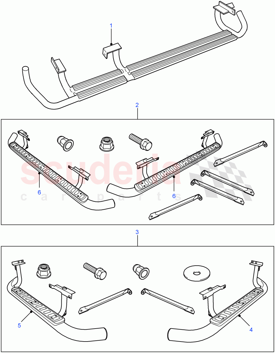 Side Runners((V)FROM7A000001) of Land Rover Land Rover Defender (2007-2016)