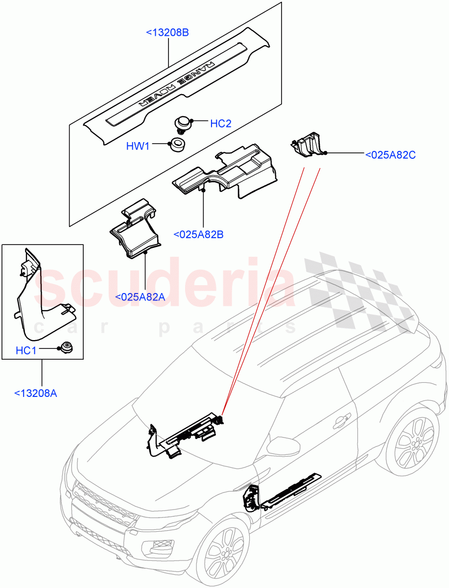Side Trim(Sill)(3 Door,Halewood (UK)) of Land Rover Land Rover Range Rover Evoque (2012-2018) [2.0 Turbo Petrol GTDI]