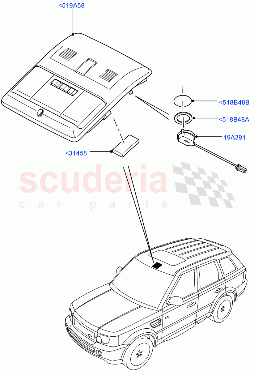 Console - Overhead((V)FROMAA000001) of Land Rover Land Rover Range Rover Sport (2010-2013) [3.6 V8 32V DOHC EFI Diesel]