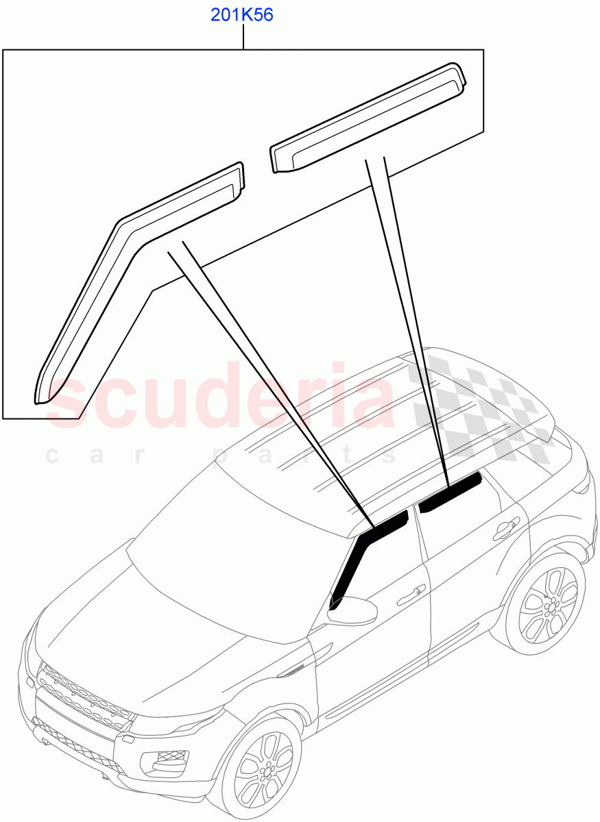 Exterior Body Styling Items(Side)(Halewood (UK),Itatiaia (Brazil)) of Land Rover Land Rover Range Rover Evoque (2012-2018) [2.0 Turbo Petrol GTDI]