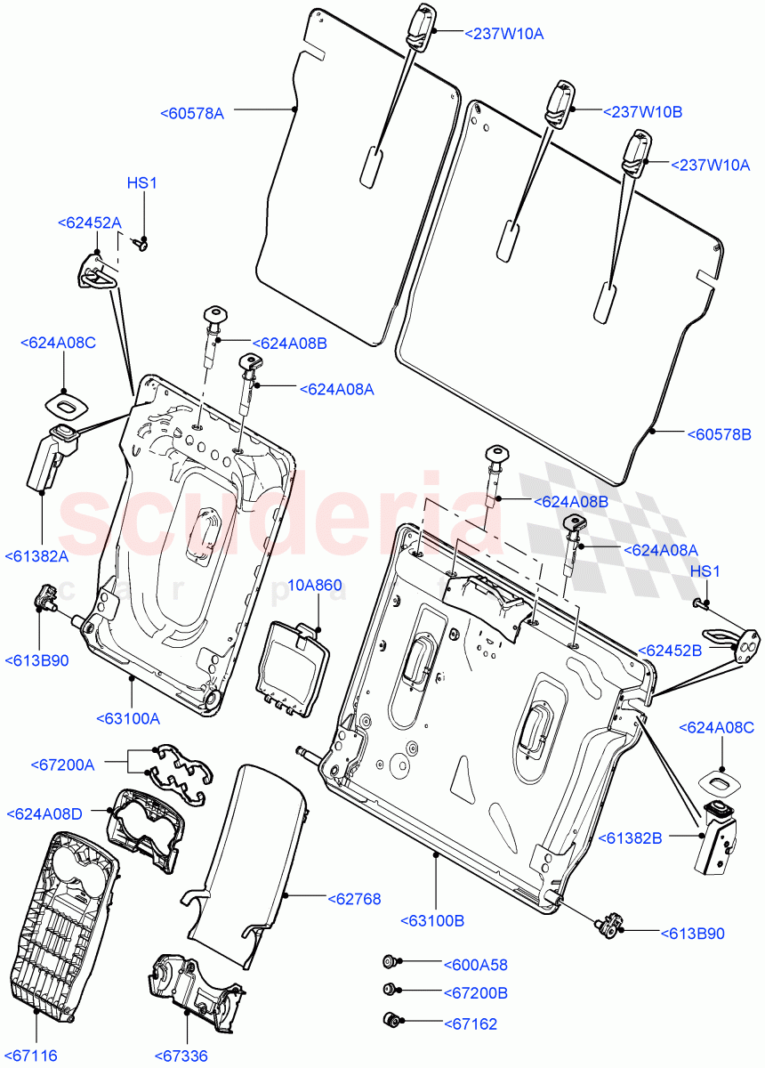 Rear Seat Back(Changsu (China),With 60/40 Split - Folding Rr Seat)((V)FROMFG000001) of Land Rover Land Rover Discovery Sport (2015+) [2.0 Turbo Diesel AJ21D4]