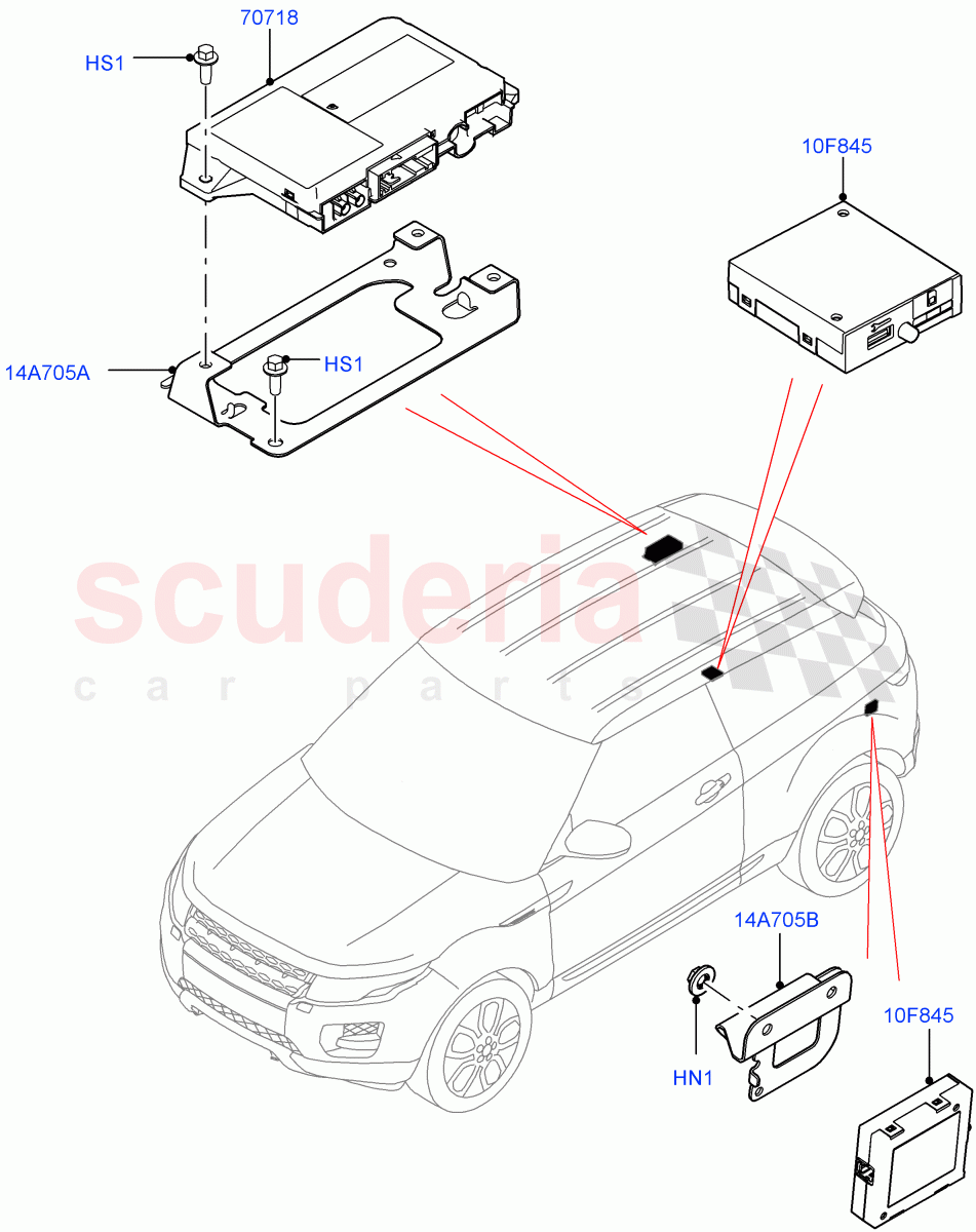Telematics(Telematics Control Unit)(Changsu (China))((V)FROMEG000001) of Land Rover Land Rover Range Rover Evoque (2012-2018) [2.0 Turbo Petrol AJ200P]
