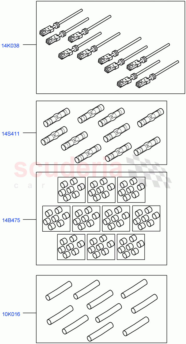 Pigtail Wiring Kits(For Part Identification And Location Please Refer To TOPIx)(Halewood (UK)) of Land Rover Land Rover Range Rover Evoque (2019+) [2.0 Turbo Diesel]
