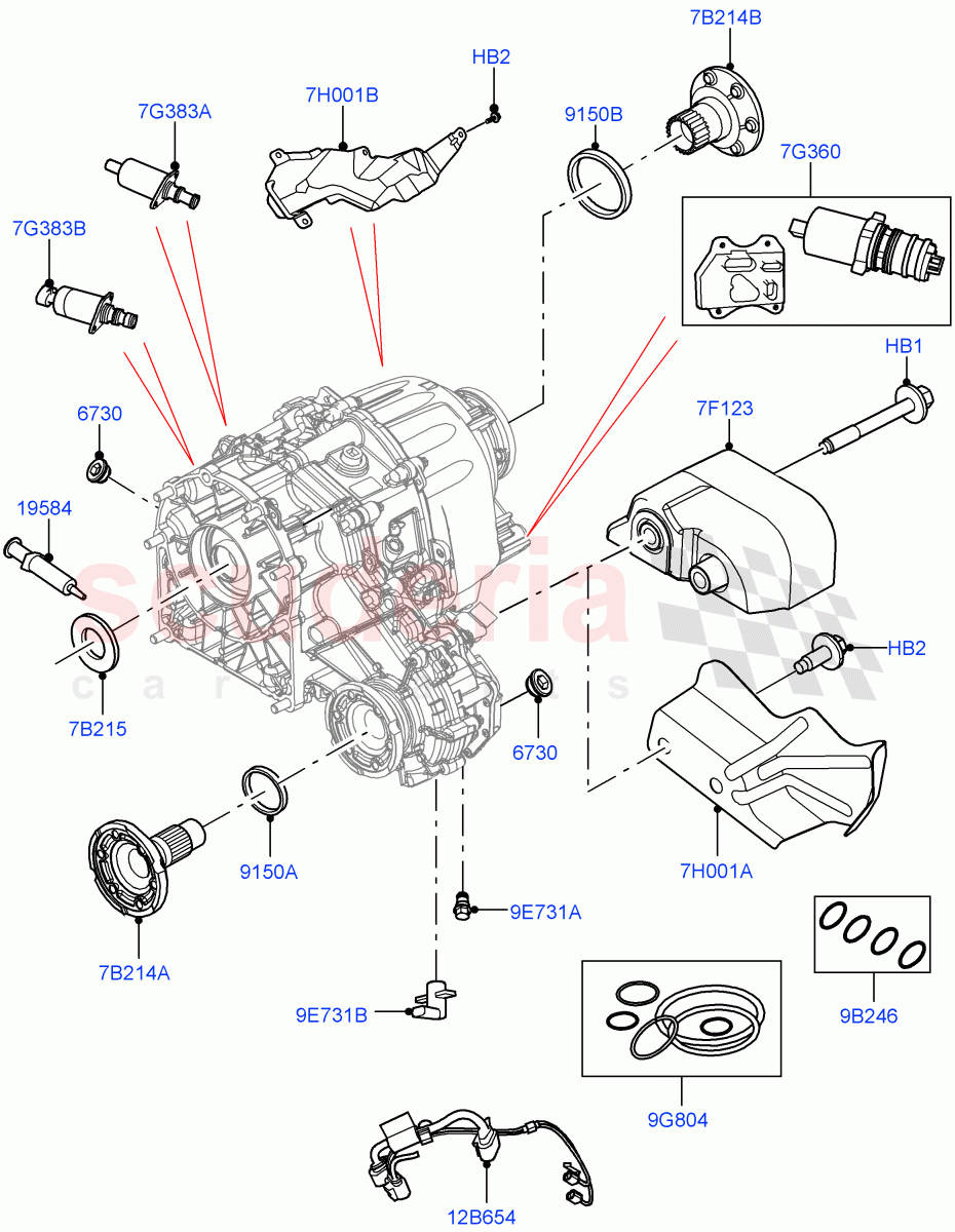 Transfer Drive Components(With 2 Spd Trans Case With Ctl Trac) of Land Rover Land Rover Range Rover (2022+) [3.0 I6 Turbo Diesel AJ20D6]