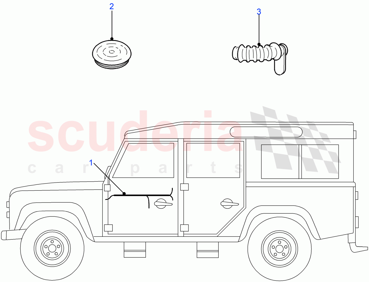 Harness-Door Front((V)FROM7A000001) of Land Rover Land Rover Defender (2007-2016)