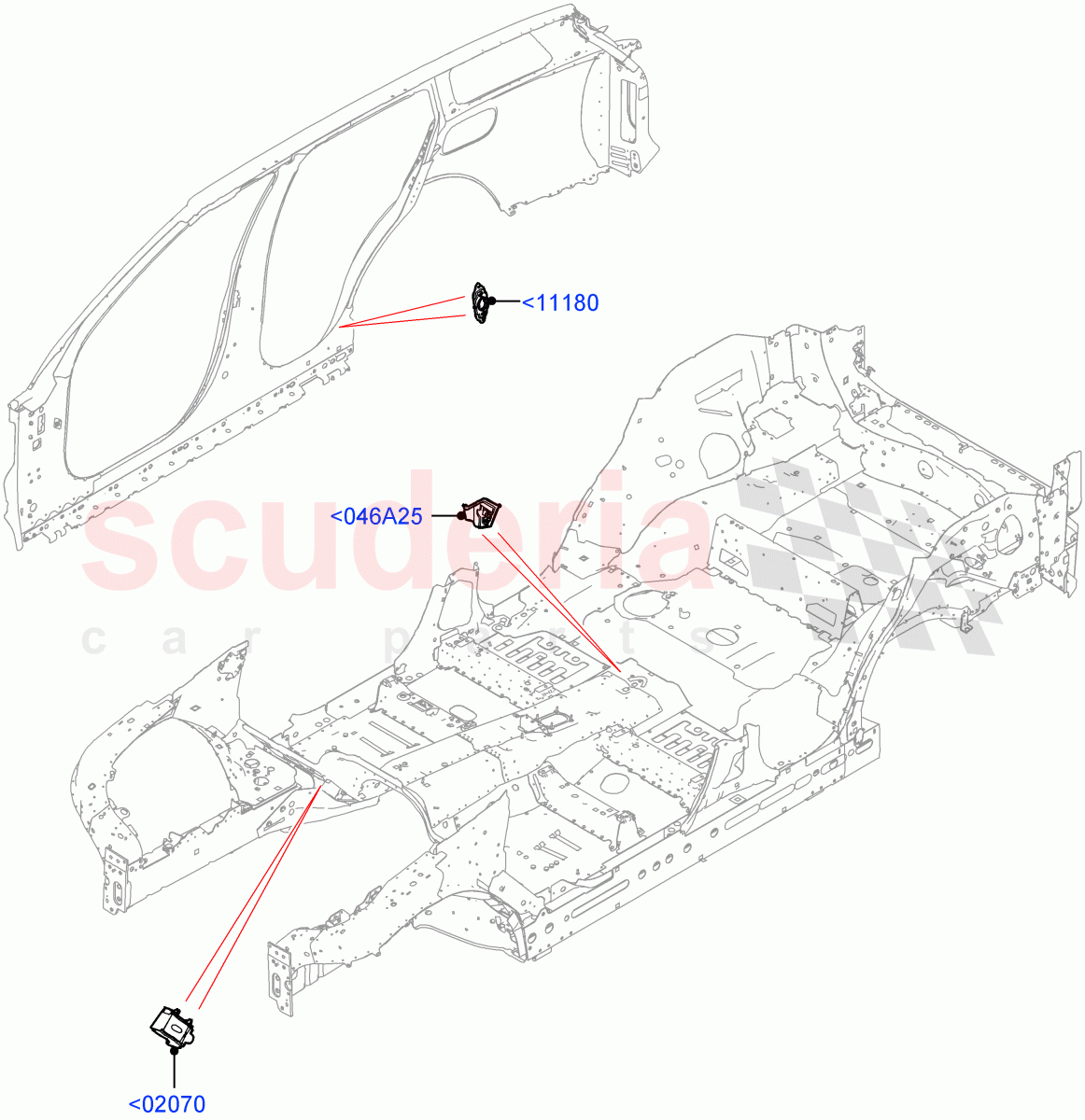 Insulators - Body of Land Rover Land Rover Range Rover (2022+) [4.4 V8 Turbo Petrol NC10]