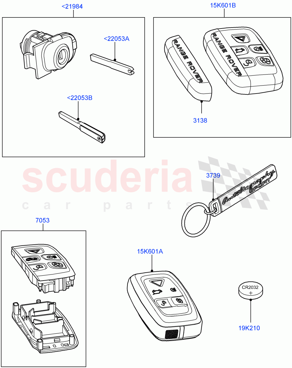 Vehicle Lock Sets And Repair Kits((V)FROMAA000001) of Land Rover Land Rover Range Rover Sport (2010-2013) [5.0 OHC SGDI NA V8 Petrol]
