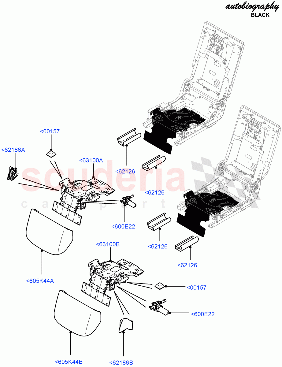 Rear Seat Base(Long Wheelbase,With 40/40 Split Individual Rr Seat)((V)FROMEA000001,(V)TOHA999999) of Land Rover Land Rover Range Rover (2012-2021) [3.0 Diesel 24V DOHC TC]