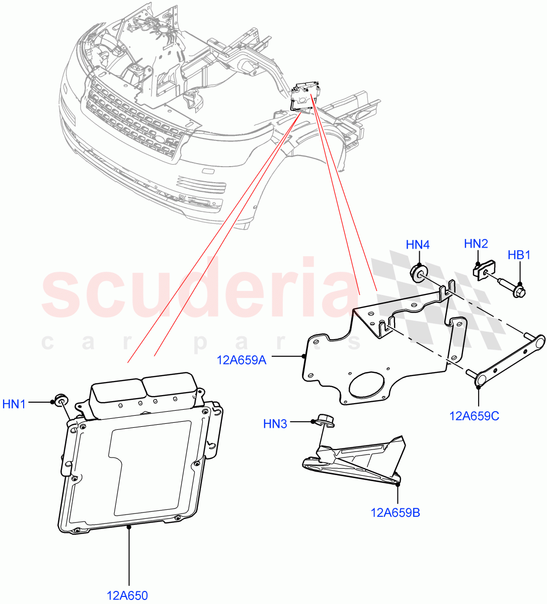 Engine Modules And Sensors(5.0L OHC SGDI SC V8 Petrol - AJ133)((V)TOHA999999) of Land Rover Land Rover Range Rover (2012-2021) [5.0 OHC SGDI SC V8 Petrol]