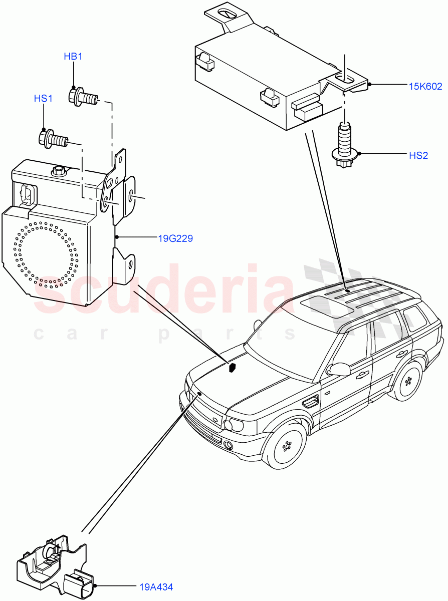 Anti-Theft Alarm Systems((V)TO9A999999) of Land Rover Land Rover Range Rover Sport (2005-2009) [4.4 AJ Petrol V8]