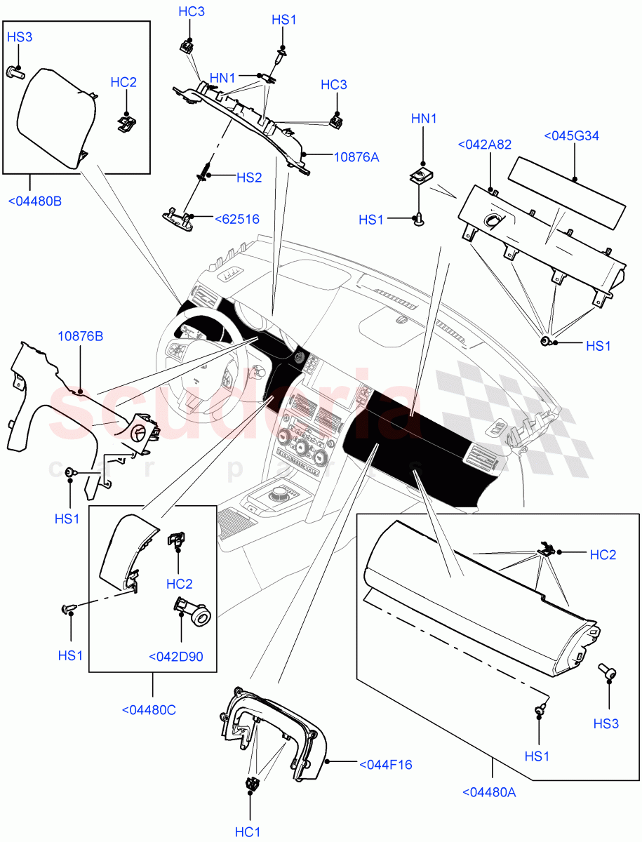 Instrument Panel(Centre, External)(Changsu (China))((V)FROMFG000001,(V)TOKG446856) of Land Rover Land Rover Discovery Sport (2015+) [2.0 Turbo Diesel]