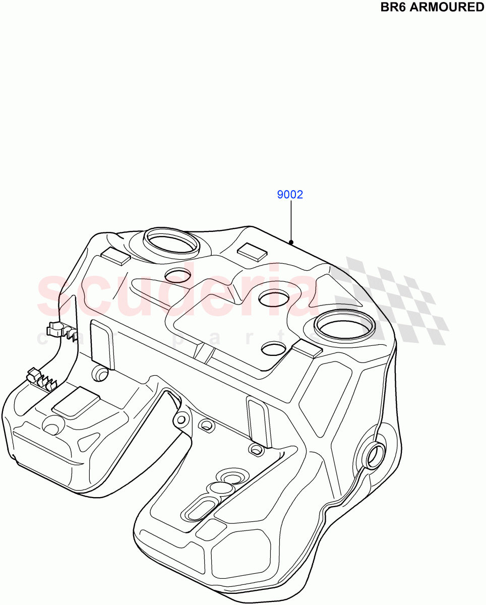 Fuel Tank & Related Parts(5.0L OHC SGDI NA V8 Petrol - AJ133,4085 KG GVM,With B6 Level Armouring)((V)FROMAA000001) of Land Rover Land Rover Range Rover (2010-2012) [5.0 OHC SGDI NA V8 Petrol]