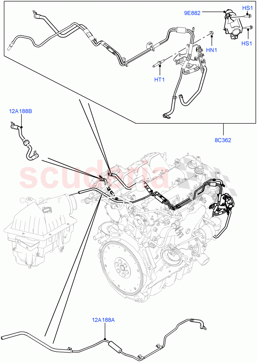 Vacuum Control And Air Injection(Turbocharger Vacuum Control)(2.0L 16V TIVCT T/C Gen2 Petrol,Halewood (UK))((V)FROMEH000001) of Land Rover Land Rover Discovery Sport (2015+) [2.0 Turbo Petrol GTDI]