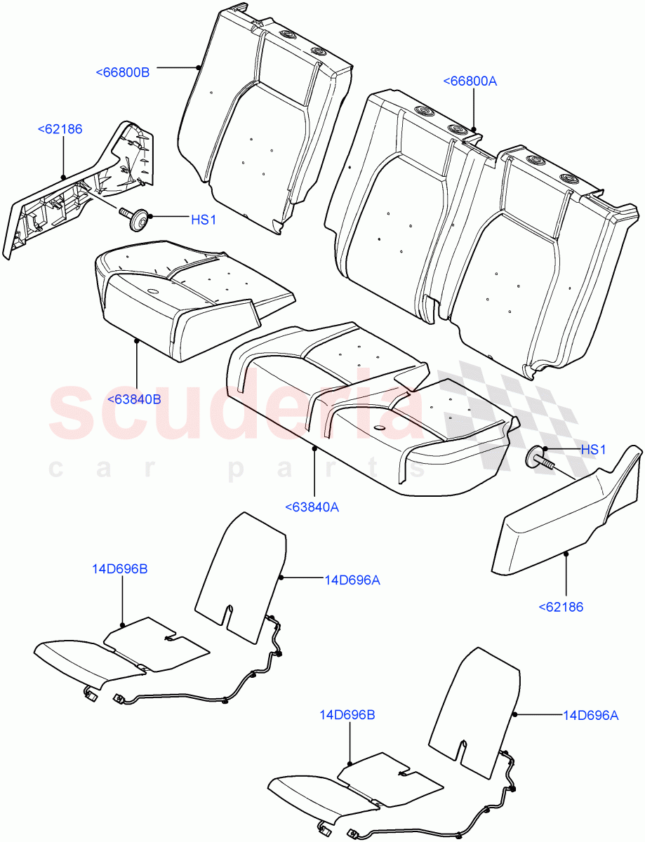 Rear Seat Pads/Valances & Heating(With 65/35 Split Fold Rear Seat)((V)FROMAA000001) of Land Rover Land Rover Discovery 4 (2010-2016) [3.0 DOHC GDI SC V6 Petrol]