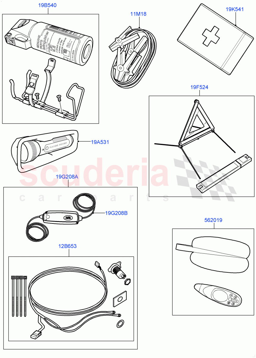 Emergency Equipment(Accessory) of Land Rover Land Rover Range Rover Sport (2014+) [3.0 Diesel 24V DOHC TC]