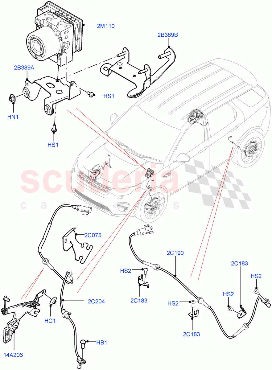 Anti-Lock Braking System(Changsu (China))((V)FROMFG000001,(V)TOKG446856) of Land Rover Land Rover Discovery Sport (2015+) [2.0 Turbo Petrol GTDI]