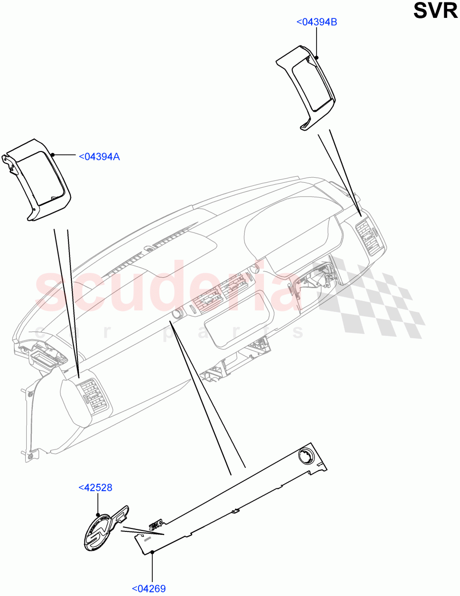 Instrument Panel(SVR Version,SVR)((V)FROMFA000001) of Land Rover Land Rover Range Rover Sport (2014+) [3.0 I6 Turbo Petrol AJ20P6]