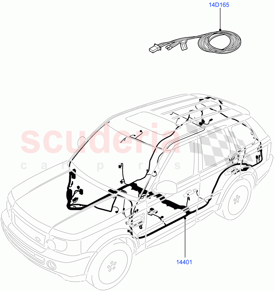 Electrical Wiring - Engine And Dash(Main Harness)((V)FROMBA000001,(V)TOBA999999) of Land Rover Land Rover Range Rover Sport (2010-2013) [3.6 V8 32V DOHC EFI Diesel]