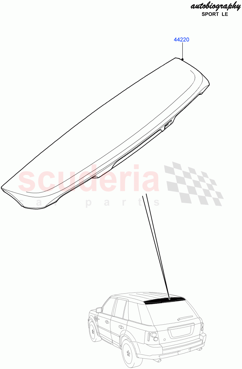 Spoiler And Related Parts(Autobiography Sport LE)((V)FROMCA000001) of Land Rover Land Rover Range Rover Sport (2010-2013) [3.0 Diesel 24V DOHC TC]