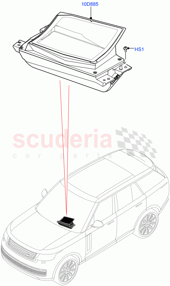 Head Up Display Module(Head Up Display) of Land Rover Land Rover Range Rover (2022+) [3.0 I6 Turbo Petrol AJ20P6]