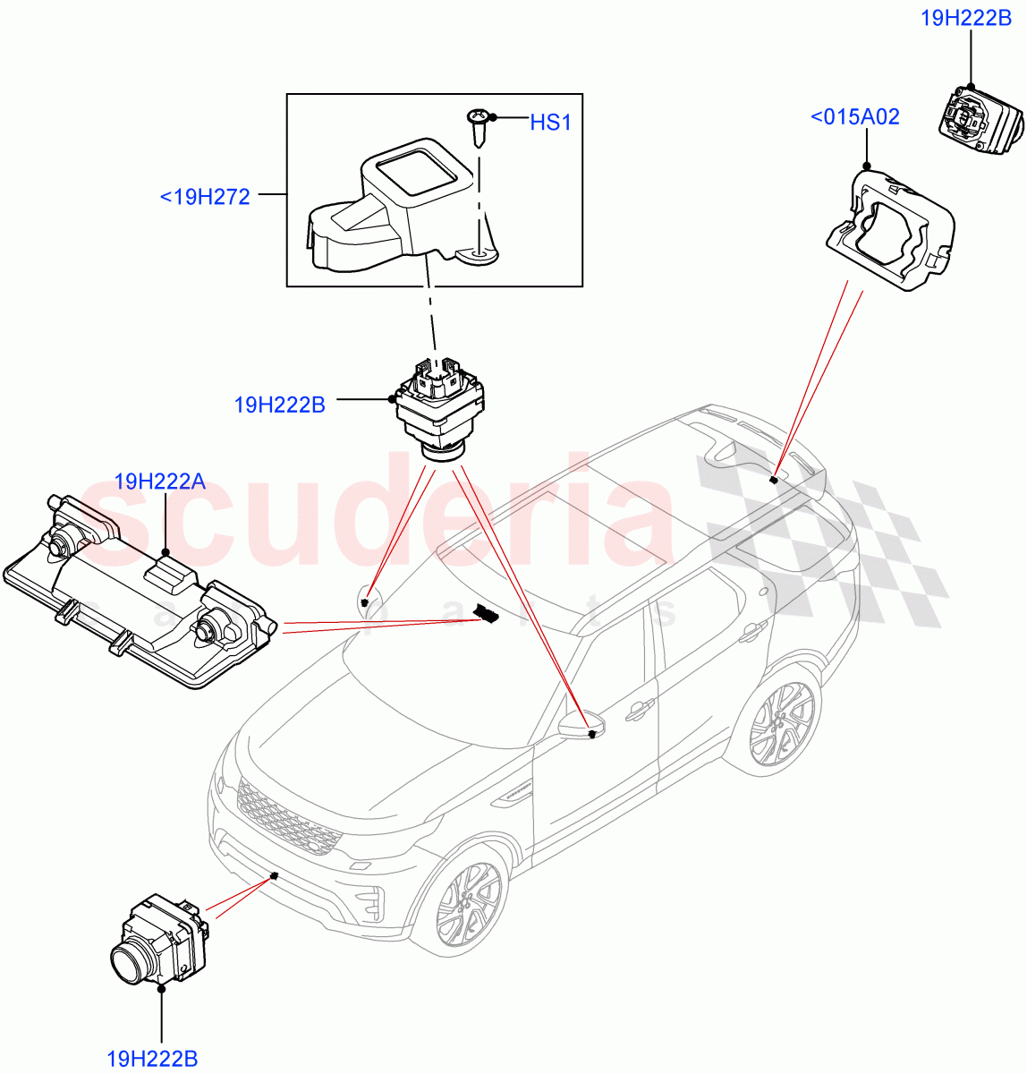 Camera Equipment(Nitra Plant Build)((V)FROMM2000001) of Land Rover Land Rover Discovery 5 (2017+) [2.0 Turbo Petrol AJ200P]