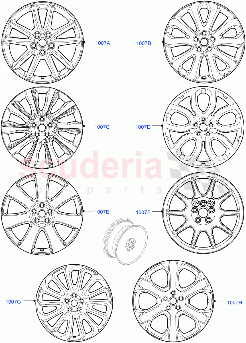 Spare Wheel(Less Version Package,Version - Core,Limited Package) of Land Rover Land Rover Range Rover (2012-2021) [2.0 Turbo Petrol GTDI]