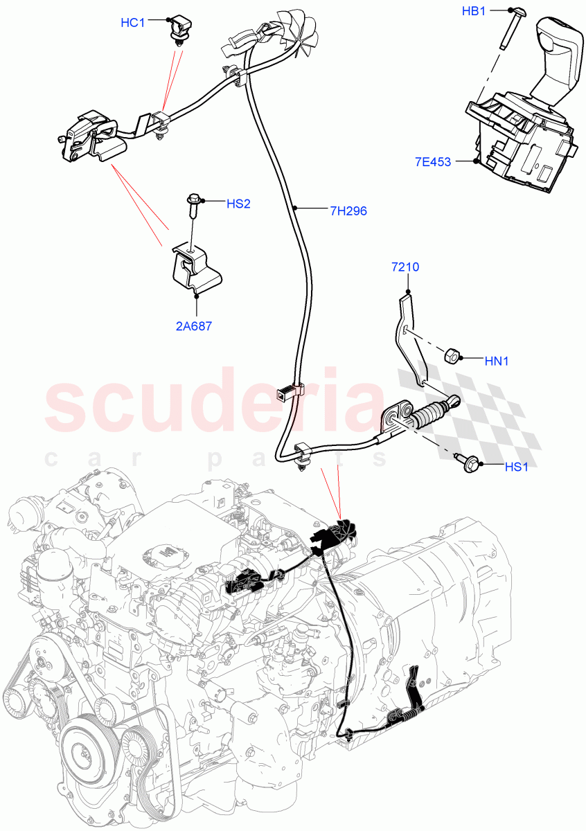 Gear Change-Automatic Transmission(Nitra Plant Build)(2.0L I4 DSL HIGH DOHC AJ200,8 Speed Auto Trans ZF 8HP70 4WD) of Land Rover Land Rover Defender (2020+) [2.0 Turbo Petrol AJ200P]