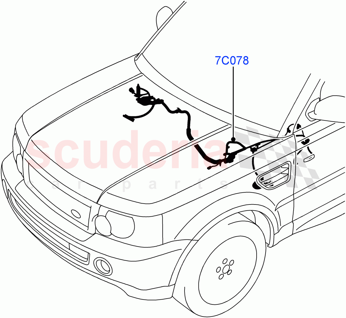 Electrical Wiring - Engine And Dash(Case Assy / Transmission)((V)TO9A999999) of Land Rover Land Rover Range Rover Sport (2005-2009) [4.4 AJ Petrol V8]