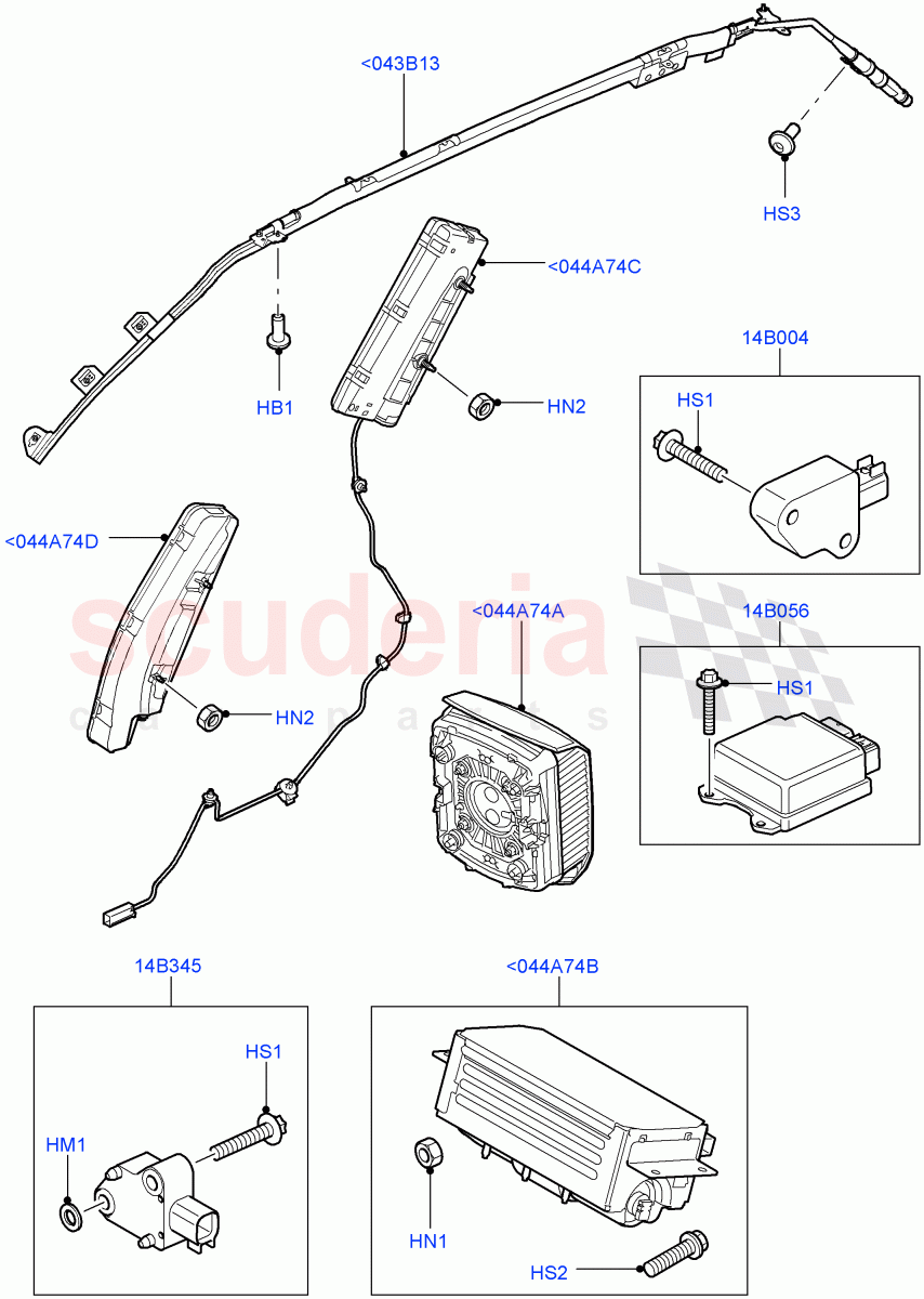 Airbag System((V)TO9A999999) of Land Rover Land Rover Range Rover Sport (2005-2009) [4.2 Petrol V8 Supercharged]