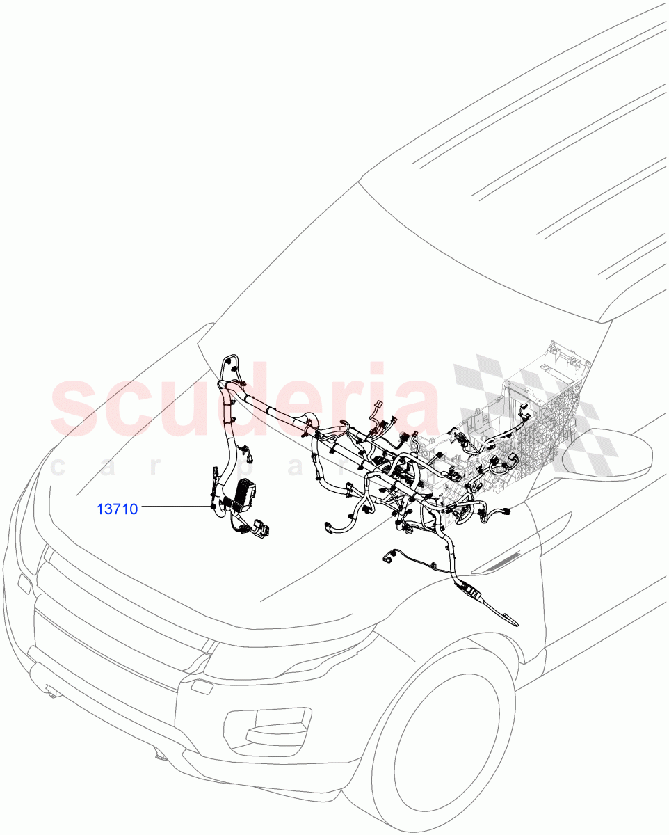 Electrical Wiring - Engine And Dash(Facia)(3 Door,Halewood (UK),5 Door)((V)FROMHH000001) of Land Rover Land Rover Range Rover Evoque (2012-2018) [2.0 Turbo Petrol AJ200P]