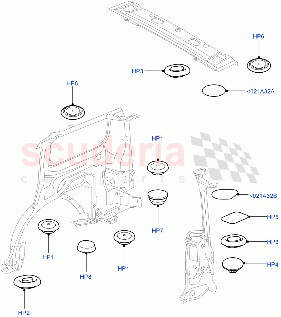 Plugs - Body(Rear)((V)FROMAA000001) of Land Rover Land Rover Discovery 4 (2010-2016) [3.0 DOHC GDI SC V6 Petrol]