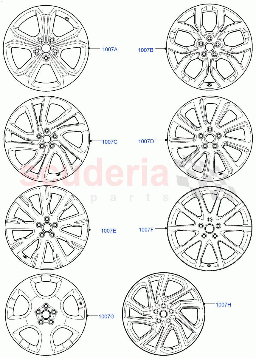 Wheels(Halewood (UK))((V)TOKH999999) of Land Rover Land Rover Discovery Sport (2015+) [2.2 Single Turbo Diesel]