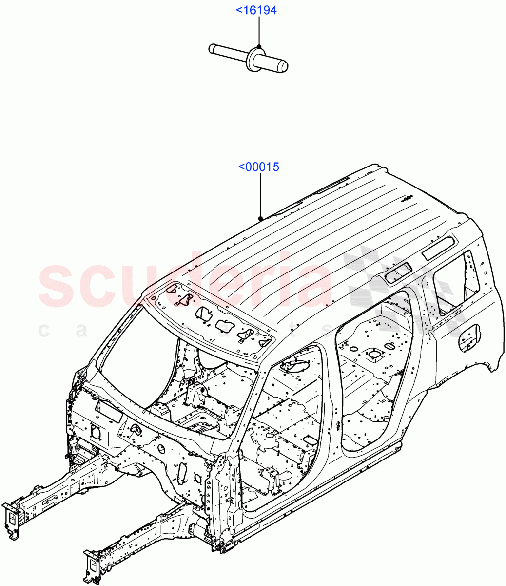 Bodyshell(Standard Wheelbase) of Land Rover Land Rover Defender (2020+) [3.0 I6 Turbo Petrol AJ20P6]