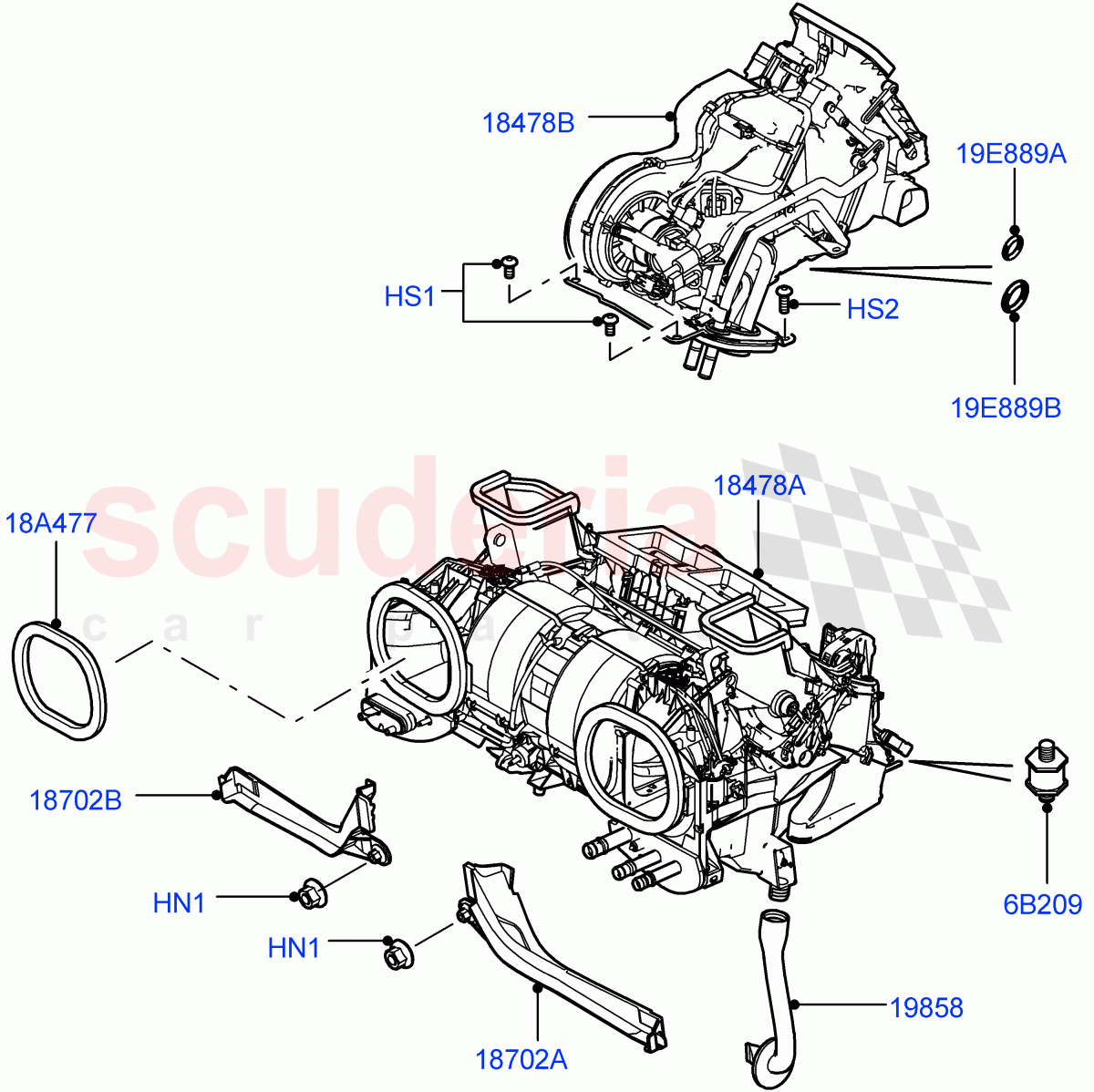 Heater/Air Cond.External Components(Page A)((V)FROMAA000001) of Land Rover Land Rover Range Rover (2010-2012) [3.6 V8 32V DOHC EFI Diesel]