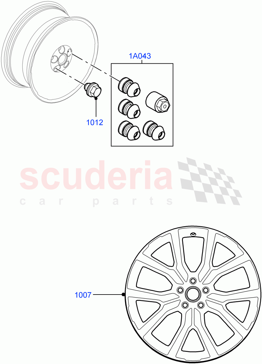 Accessory Wheels(Itatiaia (Brazil)) of Land Rover Land Rover Range Rover Evoque (2019+) [2.0 Turbo Petrol AJ200P]