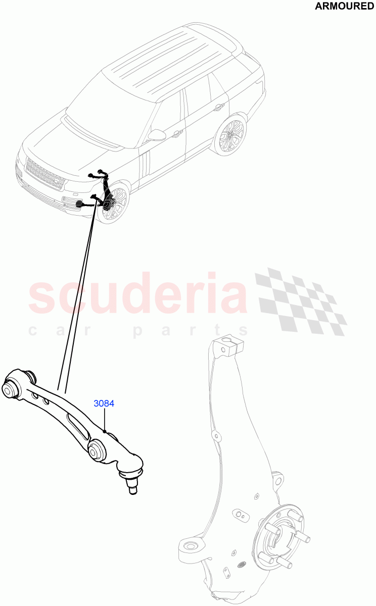 Front Suspension Arms(Armoured)((V)FROMEA000001) of Land Rover Land Rover Range Rover (2012-2021) [5.0 OHC SGDI SC V8 Petrol]