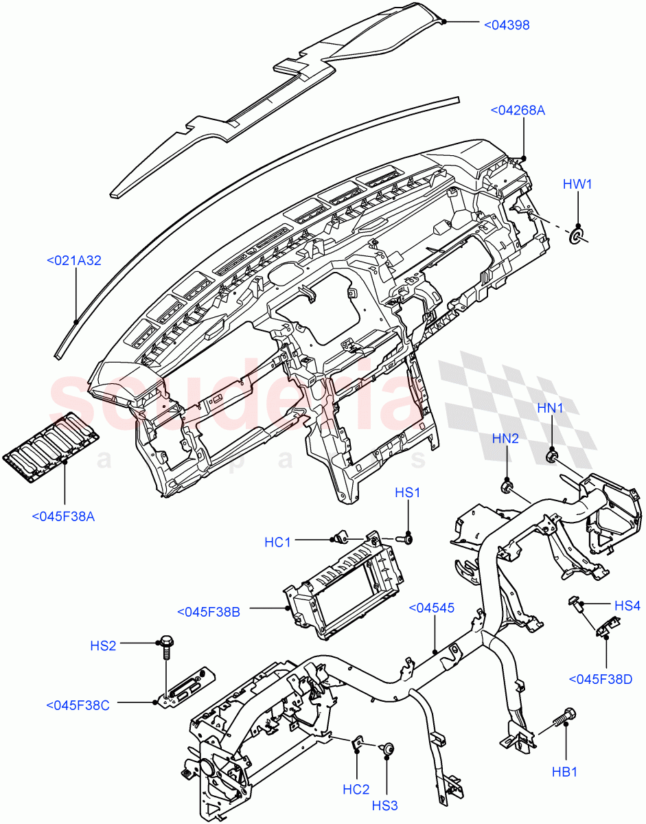 Instrument Panel(Internal Components)((V)FROMAA000001) of Land Rover Land Rover Range Rover (2010-2012) [4.4 DOHC Diesel V8 DITC]
